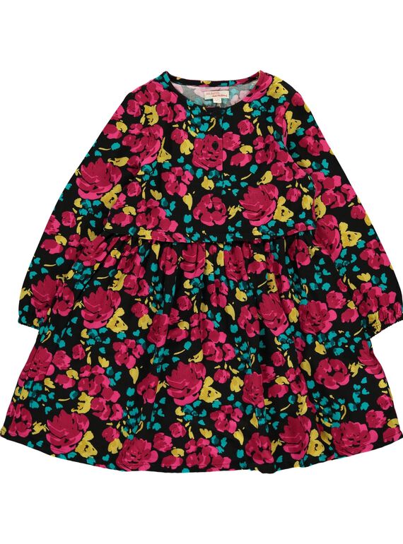 Girls' long-sleeved fluid dress DAROBE2 / 18W90182ROB099