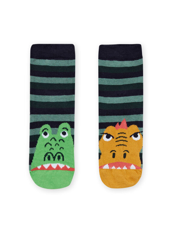 Junge nachtblaue Socken mit Monstermotiv MYOTUCHO / 21WI02K1SOQ705