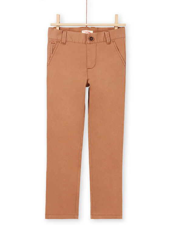 Einfarbig braune Hose für Baby-Jungen MOESPACHI2 / 21W902E1PANI810