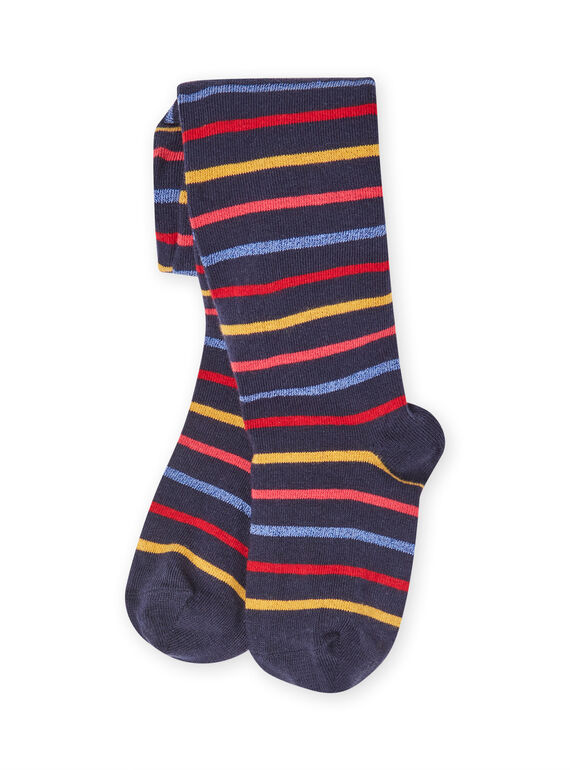 Baby Mädchen Nacht blau gestreifte Strumpfhose MYAMIXCOL / 21WI01J1COLC205