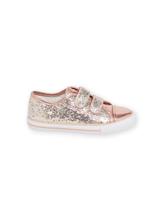 Rosa Pailletten-Sneakers Kind Mädchen NATOILGLITP / 22KK3598D16030