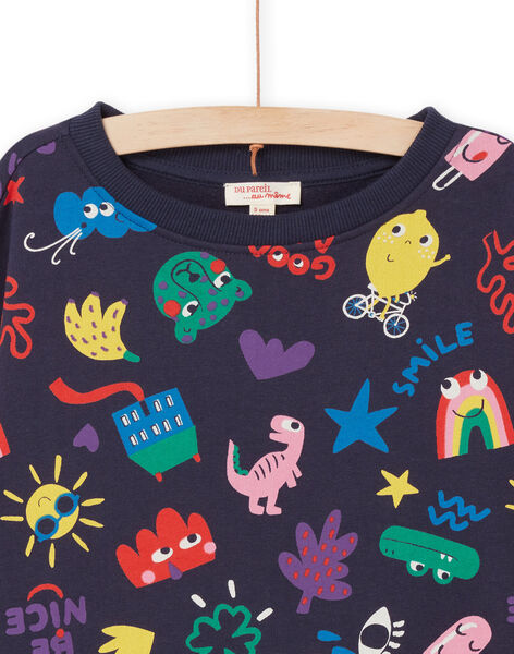 Ausgefallenes Sweatshirt mit Druck ROMIXSWE2 / 23S902S1SWE070