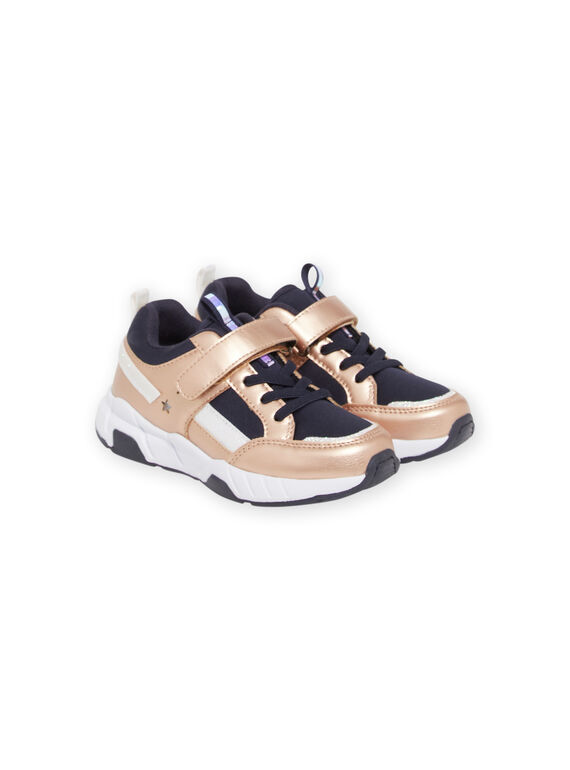Marineblaue und rosa Turnschuhe Kind Mädchen NABASMADY / 22KK3534D3F070