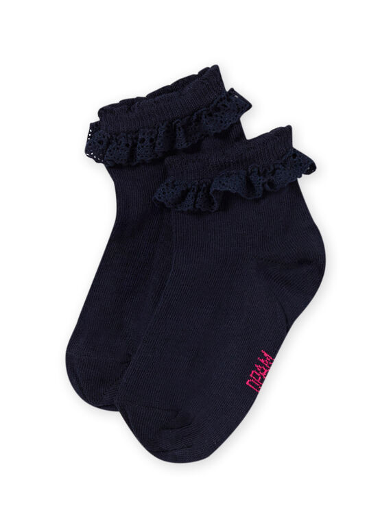 Mitternachtsblaue Spitzensocken für Mädchen MYAESCHOD1 / 21WI01E2SOQC205