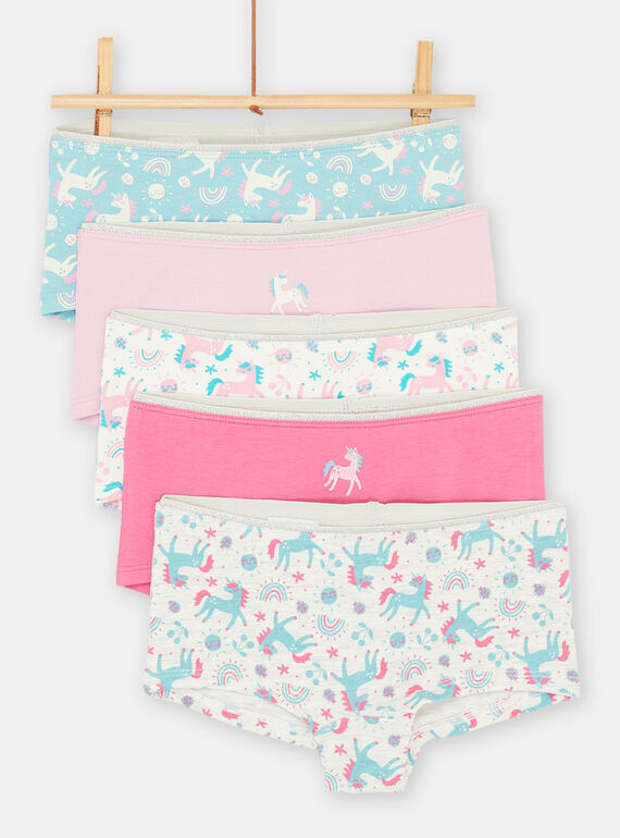 5 Shortys in Rosa und Ecru SEFAHOTSEM3 / 23WH1172SHY001