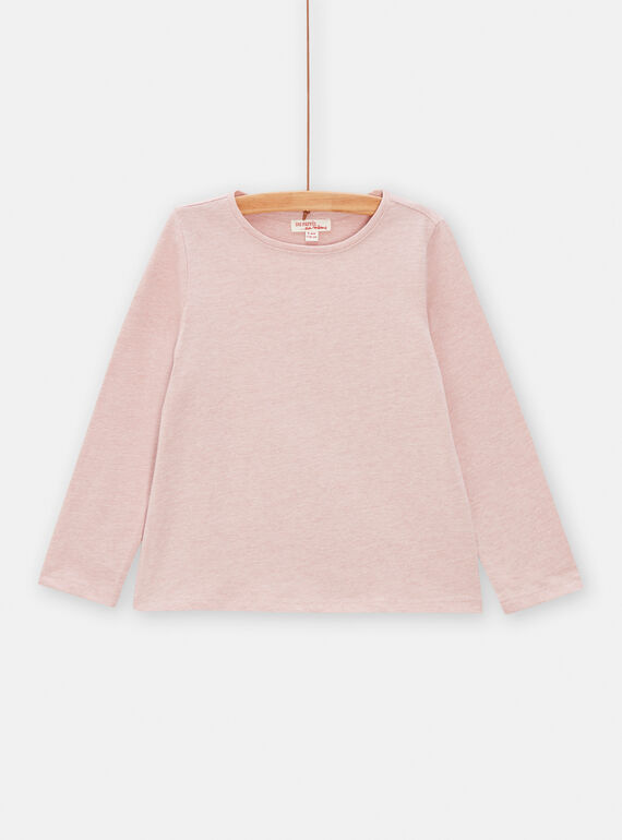 Rosa Puppen-T-Shirt mit langen Ärmeln für Mädchen TAESTEE4 / 24S901V2TMLD328