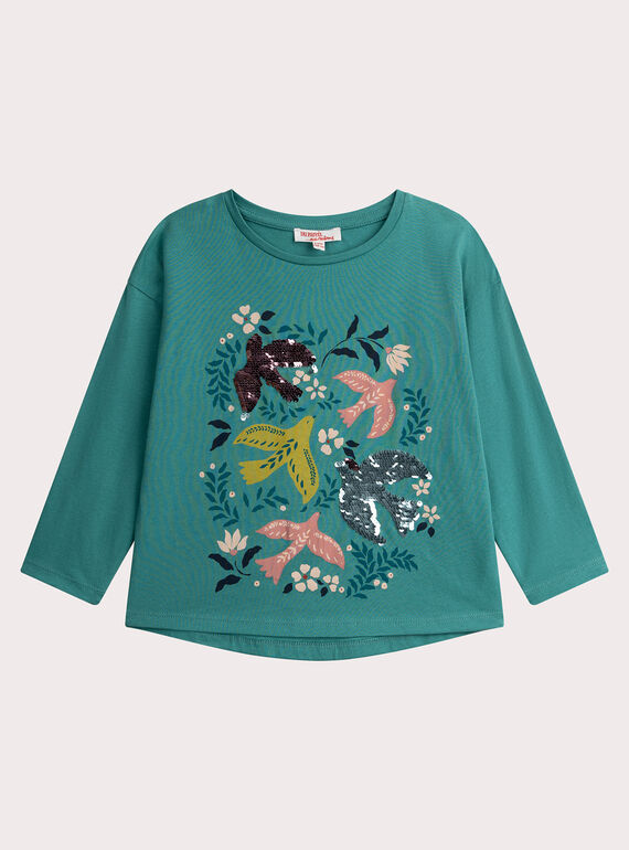 T-Shirt Animation Irondelle magische Pailletten für Mädchen  VAKLITEE3 / 24W90143TML215