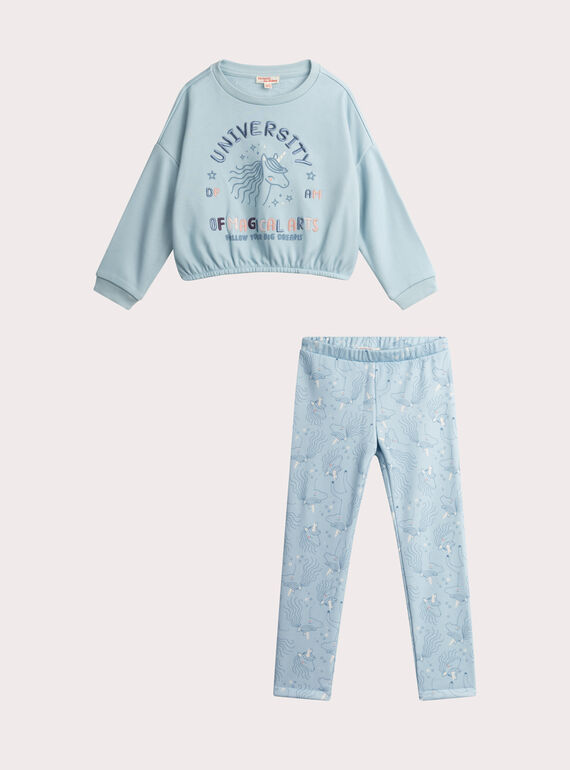 Türkisfarbener Pyjama VEFAPYJART / 24WH1191PYJ614