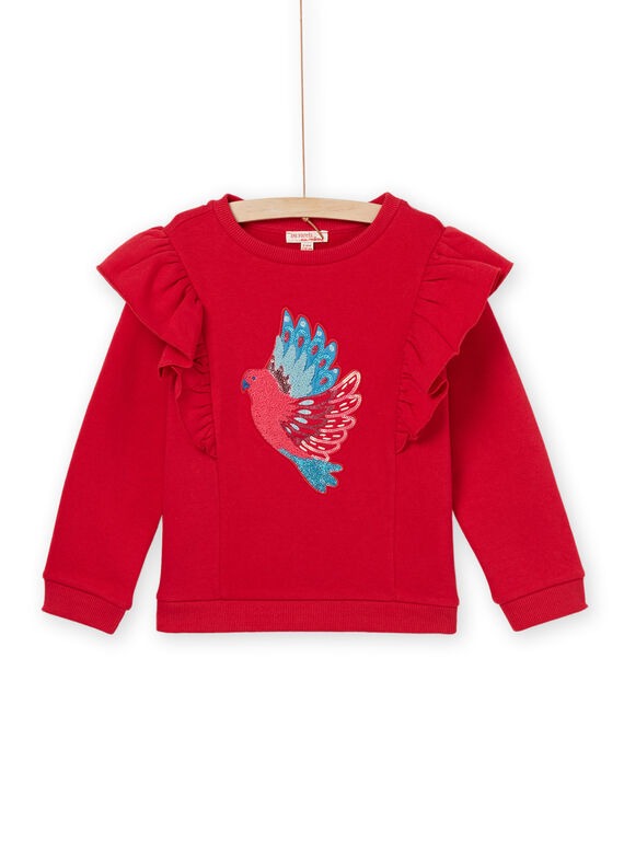 Langärmeliges Sweatshirt mit Papageienanimation PAGOSWEA / 22W901O1SWE050