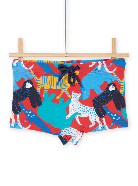 Mehrfarbige Badeshorts mit Dschungelmotiv RYOMERSHOJUN / 23SI02R4MAIF518