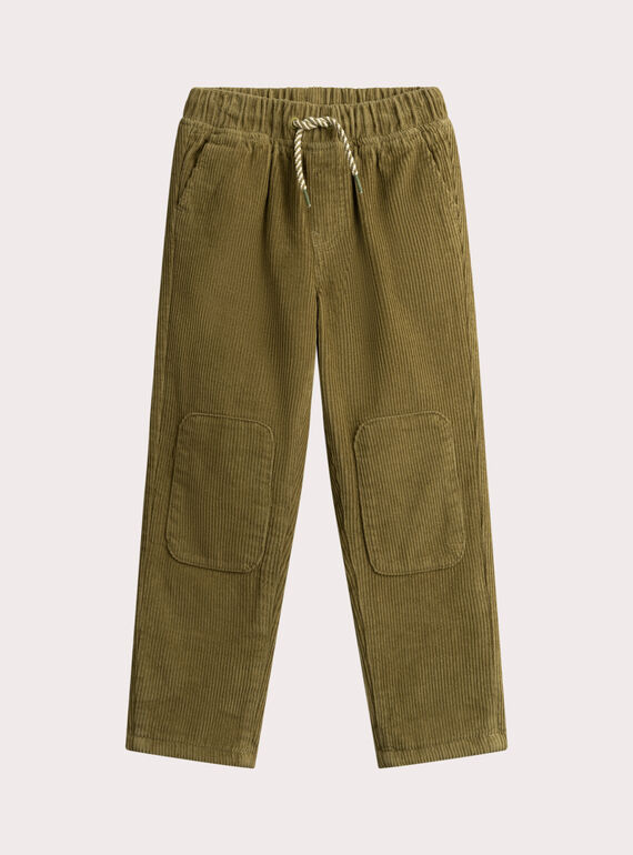 Warm gefütterte Cordhose grün für Jungen  VOBAPAN / 24W902Q1PAN621