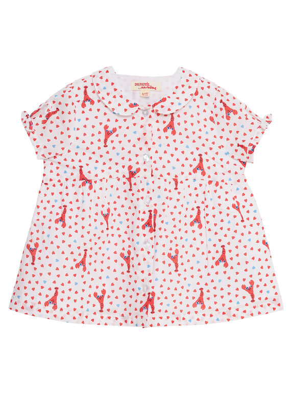 Bedruckte Baby-Bluse für Mädchen JICEACHEM / 20SG09N1CHE000