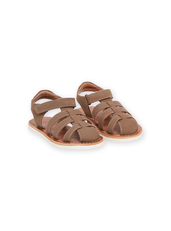 Braune Sandalen aus Leder ROSANDWHITE / 23KK3663D0E802