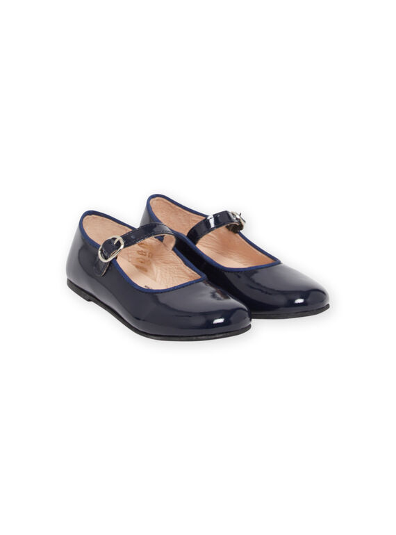 Kind Mädchen marineblaue Lackpantoffeln NABABRIDEM / 22KK3552D13070
