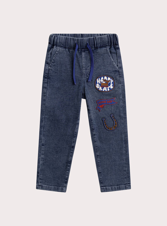 Jeans, gerade geschnitten und verwaschene Optik, Jungen XOBLUJEAN / 25W902N1JEAP269