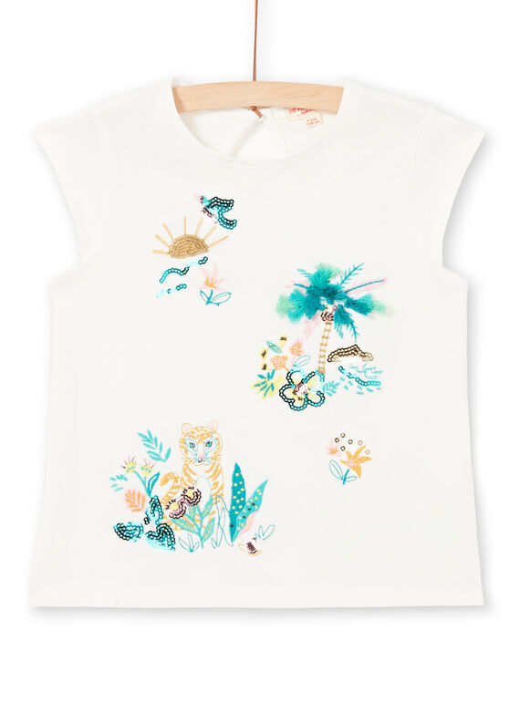 Baby Boy Kurzarm T-Shirt mit Landschaft und Tiger LAVERTI1 / 21S901Q3TMC001