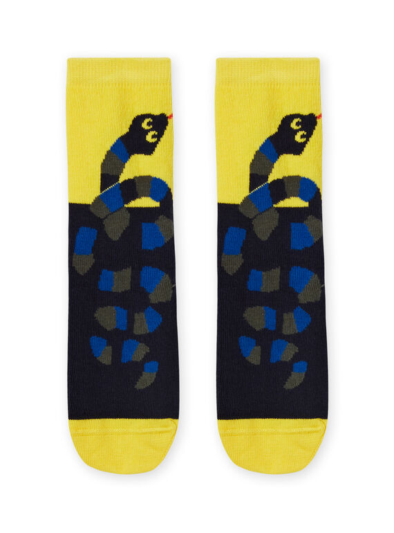 Gelbe und schwarze Schlangensocken für Jungen MYOKACHO / 21WI02I2SOQ106