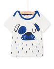 Baby Junge ecrufarbenes Hundeanimations-T-Shirt NUJOTI3 / 22SG10C3TMC001