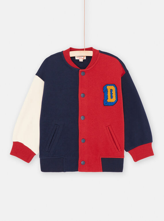 Nachtblauer und roter Colorblock-Teddy für Jungen SOFORGIL / 23W902K1GIL705