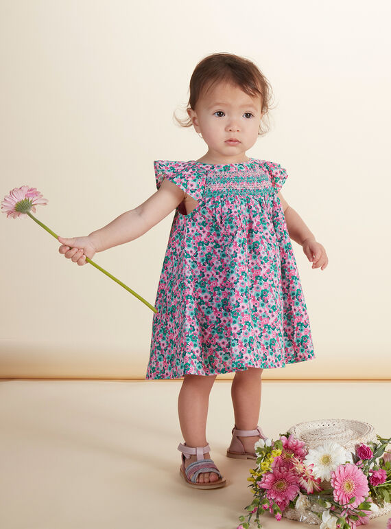 Kleid und Bloomers für Mädchen, bedruckt JIPOEROB3 / 20SG09G3ROB000