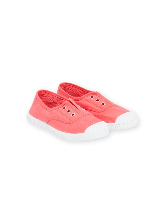 Rosa Segeltuch-Sneakers Kind Mädchen NATOILCIEFU / 22KK3593D16030