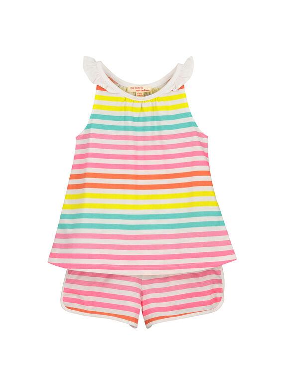 Set aus Tanktop und Shorts für Mädchen FAPLASETEX2 / 19S901P2ENS099