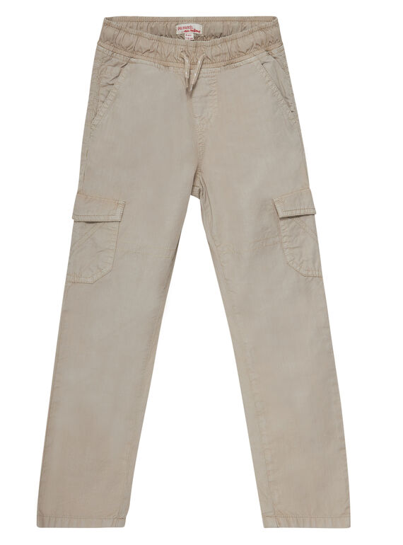 Beige elastische Umstandshose mit Seitentaschen. JOJOPAMAT4 / 20S90253D2B808