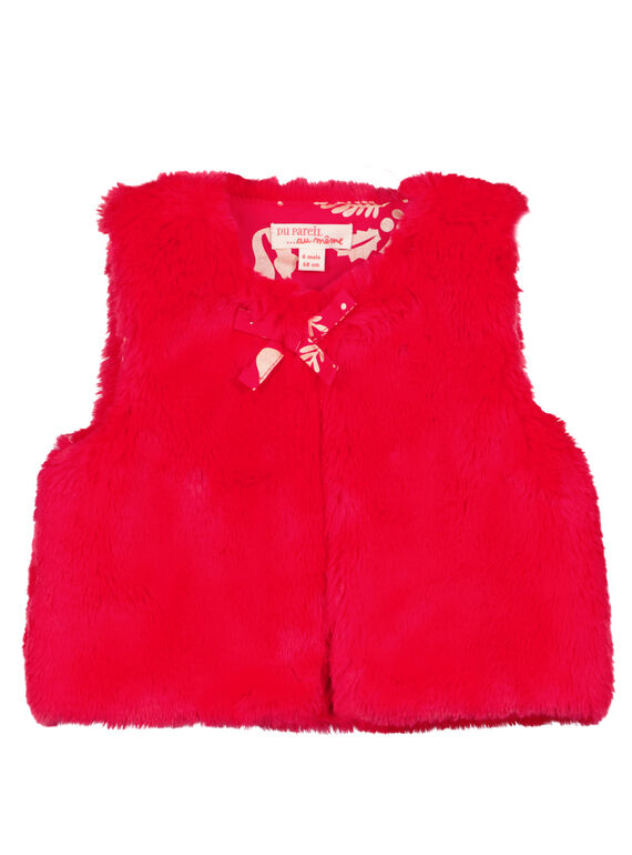 Wendbare Strickjacke mit Kunstpelz Baby Mädchen GINOCAR / 19WG09V1CARF521