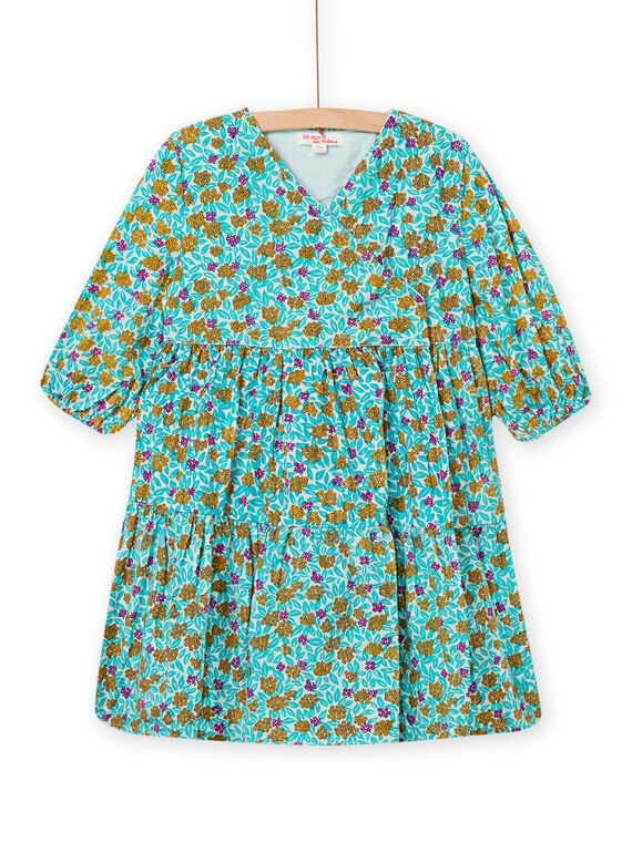 Mandelgrünes Kleid für Kind Mädchen NAGAROB3 / 22S901O3ROB611