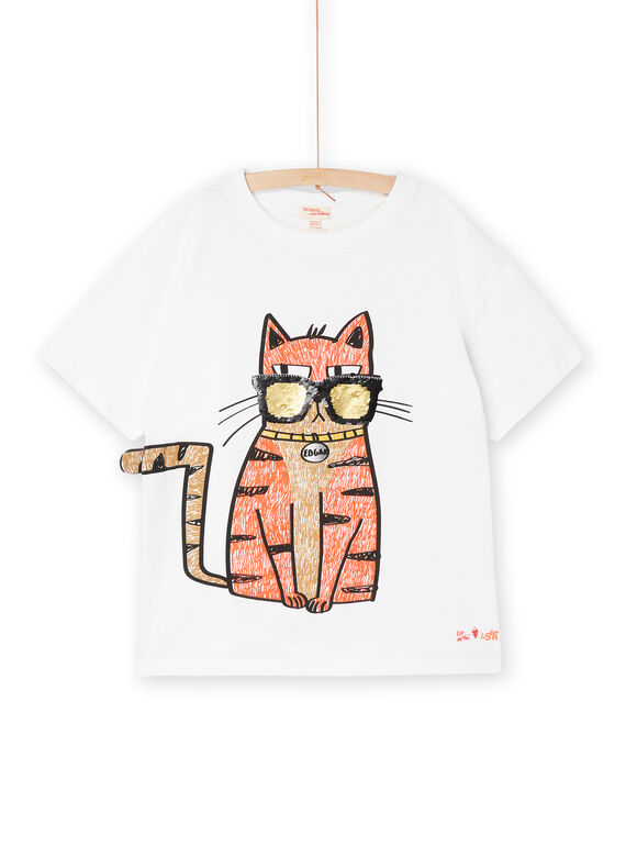 Weißes T-Shirt mit Katzenmotiv Kapsel Spa ROSPATI3 / 23S902P1TMC000