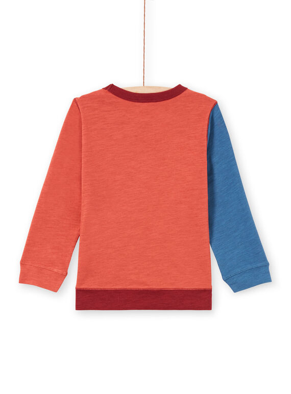 Jungen-T-Shirt in Rot und Marineblau MOPATEE3 / 21W902H1TML719