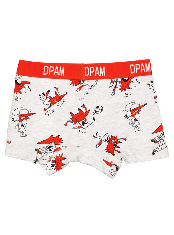 Set mit 3 Jersey-Boxershorts für Kinder Jungen GEGOBOXORAN / 19WH12N2BOXC225