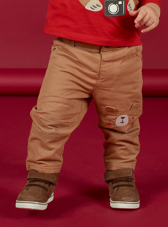 Braune Teddybär-Hose für Baby-Jungen MUFUNPAN2 / 21WG10M2PANI820