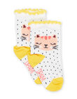Socken mit Tupfen und Katzenmotiv PYICISOQ / 22WI09M1SOQ001