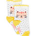 Socken mit Tupfen und Katzenmotiv