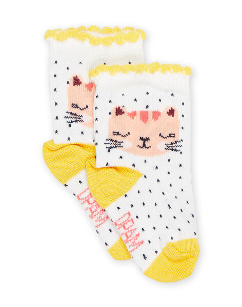 Socken mit Tupfen und Katzenmotiv PYICISOQ / 22WI09M1SOQ001