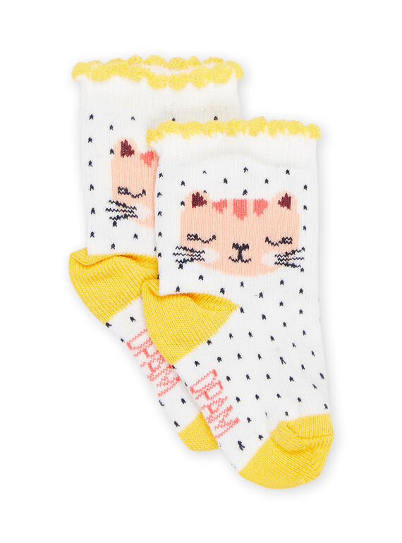 Socken mit Tupfen und Katzenmotiv PYICISOQ / 22WI09M1SOQ001