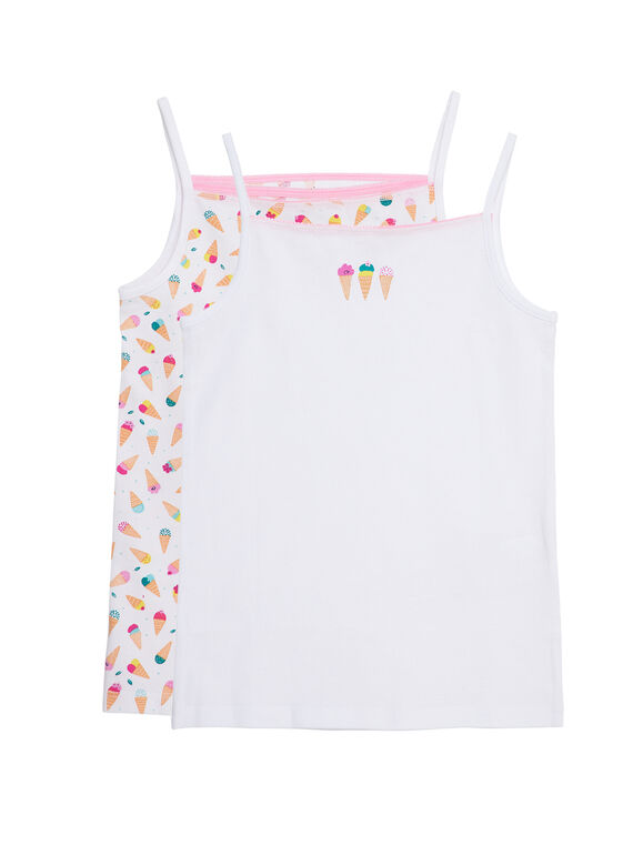 Set aus zwei Kinder-Tanktops mit schmalen Trägern für Mädchen JEFADEL / 20SH11V1HLI000