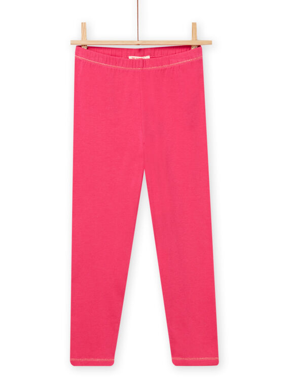 Grenadine Leggings für Kind Mädchen mit goldener Paspelierung NYAJOSLEG1 / 22SI0165CALF507