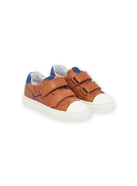 Kamelfarbene Turnschuhe mit bunten Details Kind Junge NOBASNEHIL / 22KK3634D3F804