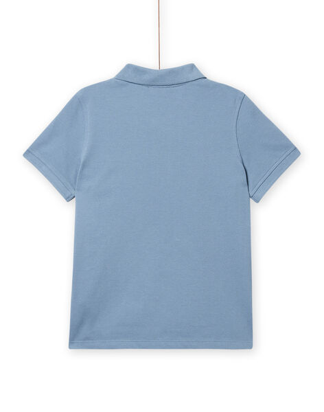 Arktisblaues Piqué-Poloshirt für Kinder Jungen NOJOPOL5 / 22S90263POLC219