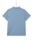 Arktisblaues Piqué-Poloshirt für Kinder Jungen NOJOPOL5 / 22S90263POLC219
