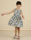 Kind Mädchen ärmelloses Kleid mit Blumendruck NASOROB1 / 22S901Q3ROBC243