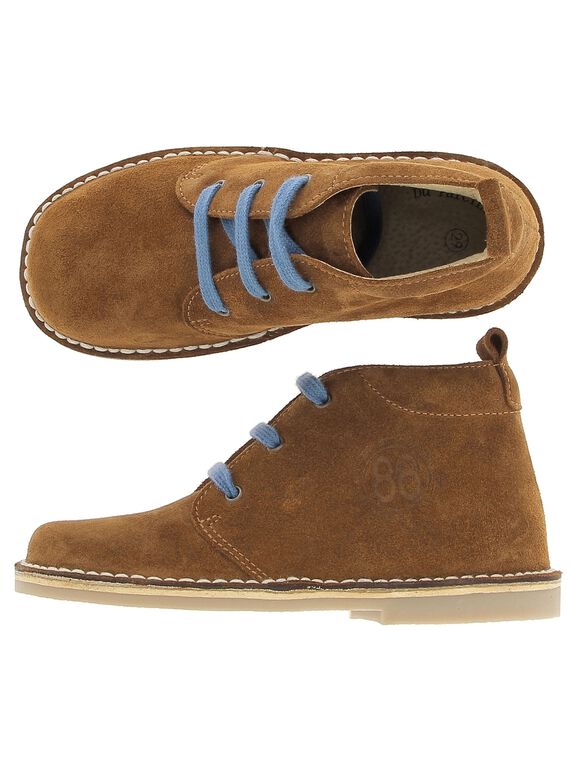 Boys' leather boots DGBOOTERS3 / 18WK36T8D0D804