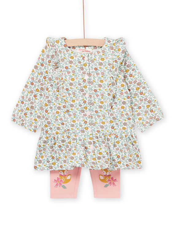 Kleid mit Blumenprint und einfarbige Leggings PIRHUENS / 22WG09Q1ENS001