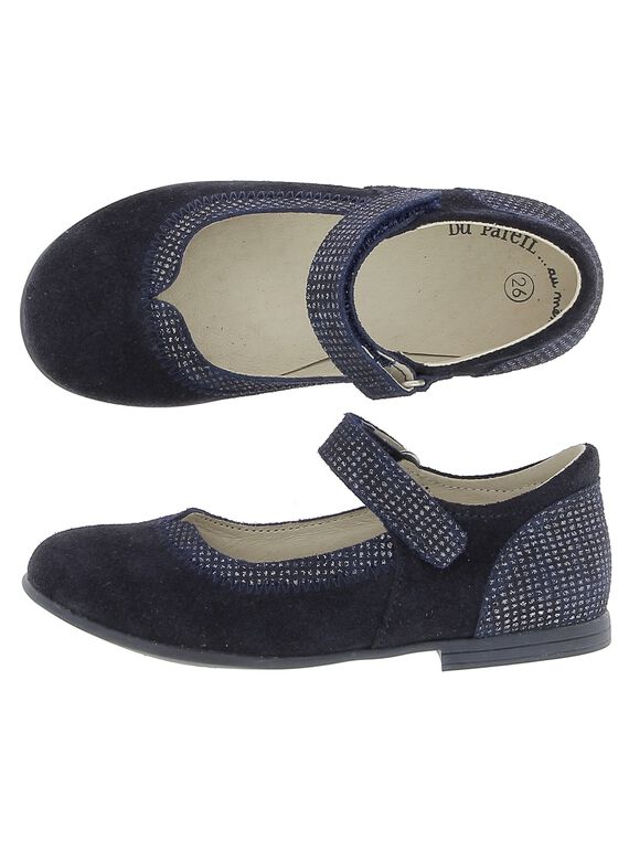 Girls' leather Mary-Janes DFBABISE / 18WK35T7D13070
