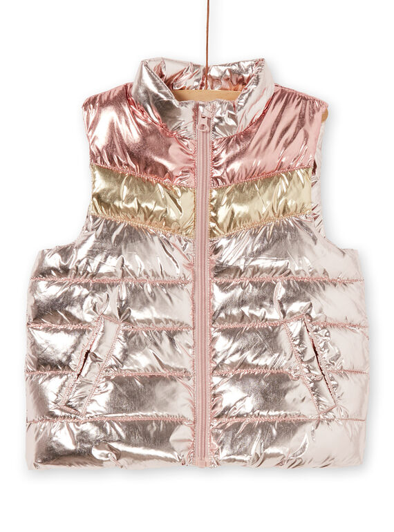 Ärmellose Jacke mit Metallic-Trikolore-Kapuze LAROSDOUNEX / 21S901R4D3EK007