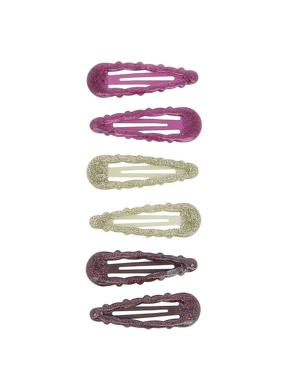 Set of girl's glitter hair slides DYACHOCLIC2 / 18WI01F2BRT099