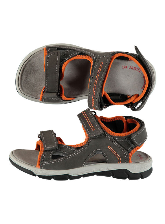 Sandalen aus zwei Materialien für draußen Jungen FGSANDORIO / 19SK36K1D0E803