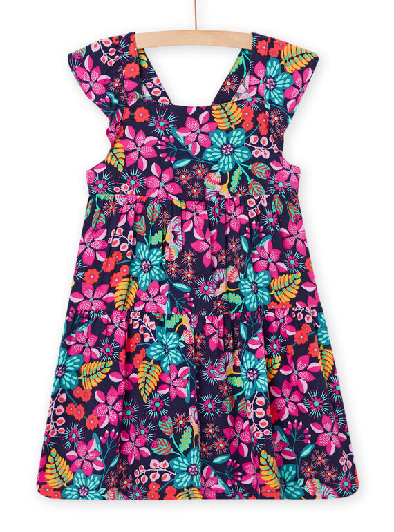 Mehrfarbiges Kleid mit Blumenmuster für Kinder Mädchen NAJOROB8 / 22S901C4ROBC211